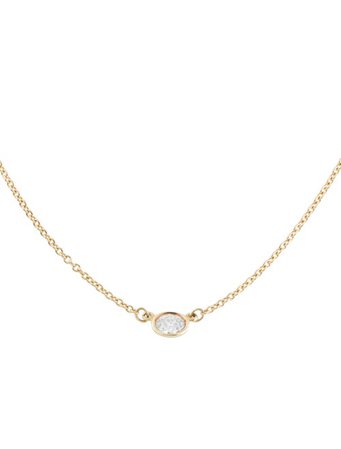 Tiffany & Co. 18K Diamond By The Yard Pendant Necklace - Necklaces - TIF140847 | The RealReal