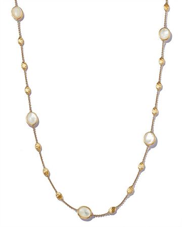 Marco Bicego 18K Yellow Gold Siviglia Mother Of Pearl Long Necklace, 36" - 150th Anniversary Exclusive | Bloomingdale's
