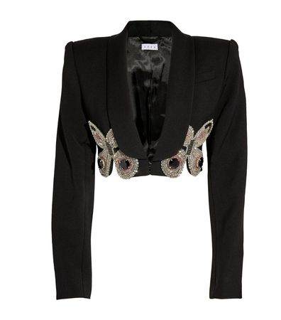 AREA Butterfly-Embellished Blazer