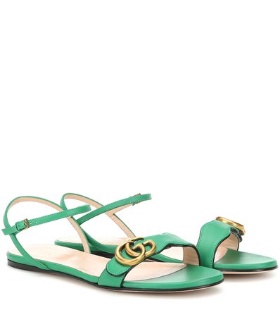 Double G Leather Sandals | Gucci - Mytheresa