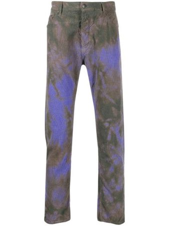 Palm Angels Tie-Dye Corduroy Trousers PMYA012F196610239500 Purple | Farfetch