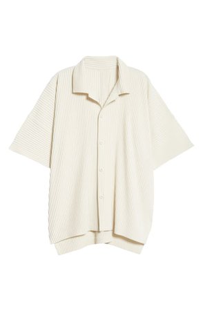 Home Plissé Issey Miyake Pleated Short Sleeve Button-Up Shirt | Nordstrom