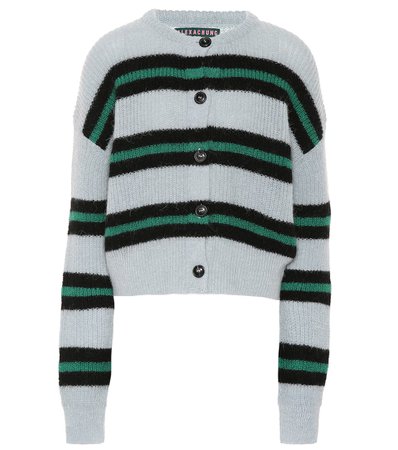 AlexaChung - Striped wool-blend cardigan | Mytheresa
