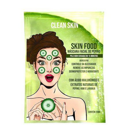 Máscara Facial Clean Skin Food De Pepino 20ml nas Lojas Americanas.com