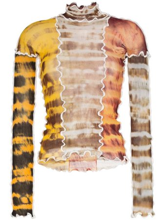 Asai sheer tie-dye stretch top $338 - Shop SS19 Online - Fast Delivery, Price
