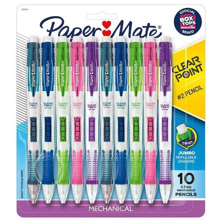 Paper Mate 10pk Clearpoint #2 Mechanical Pencils Assorted Colors : Target