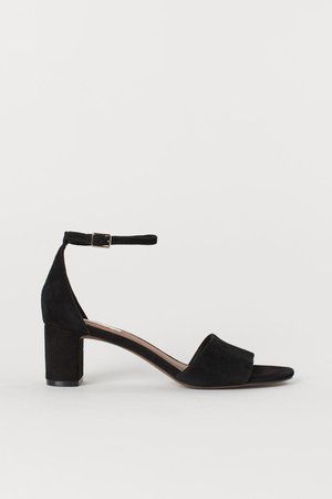 Suede Sandals - Black - Ladies | H&M US