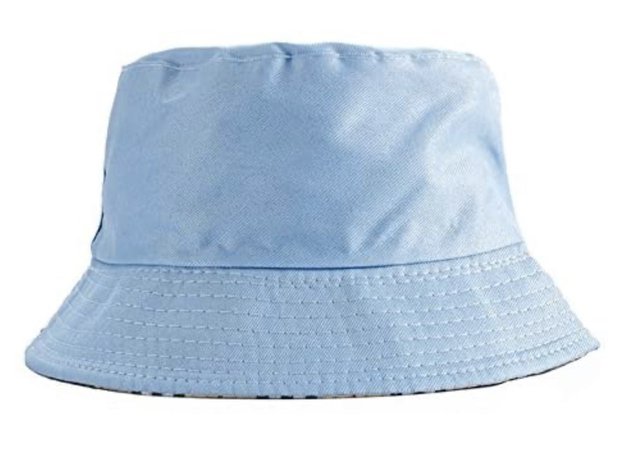 blue bucket hat