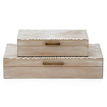 Sunburst Boxes - Set of 2 | Office | Storage &amp; Organization | Decor | Z Gallerie