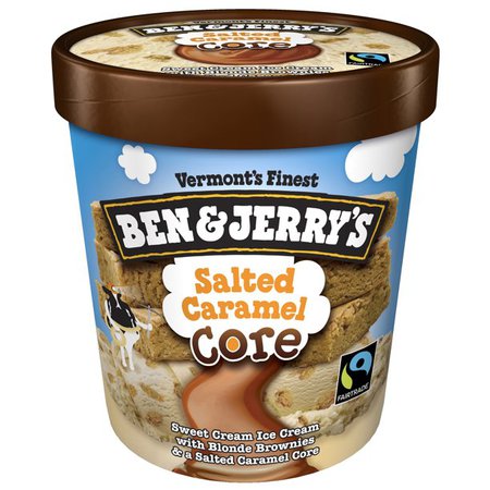 Ben & Jerry's Salted Caramel Core Sweet Cream Ice Cream 16 oz - Walmart.com