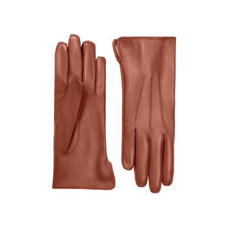 Cornelia James Leather Gloves in Cognac