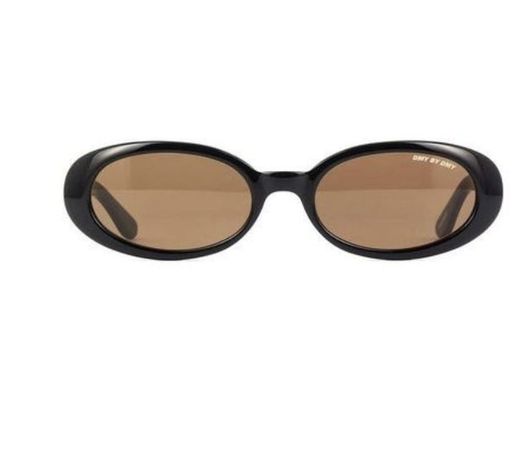 DMYBYDMY - Valentina Oval Black Sunglasses