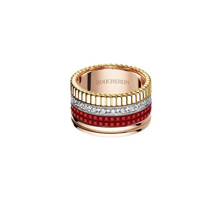 Quatre red edition large ring| Jewelry Boucheron USA