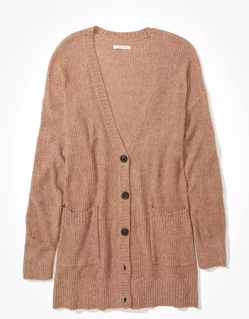AE Oversized Button Up Cardigan brown