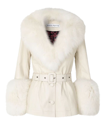 Ivory fur coat