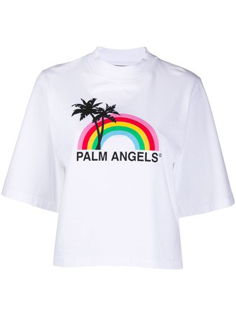 Palm Angels Rainbow Crewneck T-shirt - Farfetch