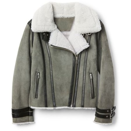 Suede shearling jacket