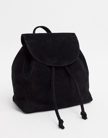 ASOS DESIGN mini backpack in black suede | ASOS