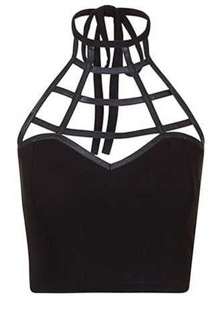 Necessary Evil Melaina Spiderweb Gothic Crop Top | Attitude Clothing