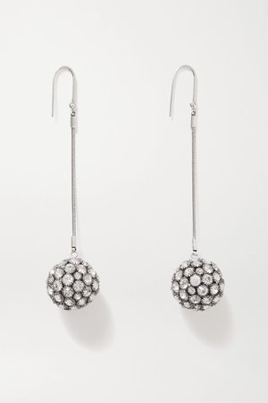 Silver Silver-tone crystal earrings | Isabel Marant | NET-A-PORTER