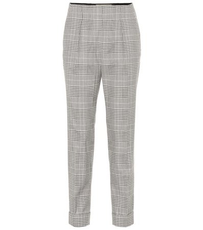 Horley checked wool-blend pants