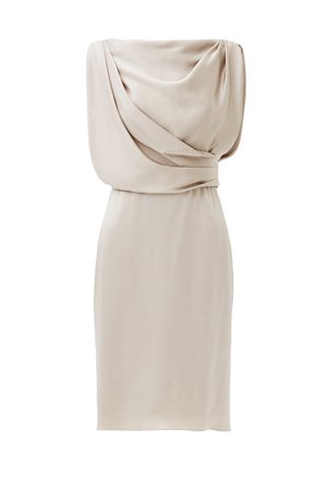 Taupe Grecian Draped Dress by Jason Wu Collection for $260 - $275 | Rent the Runway