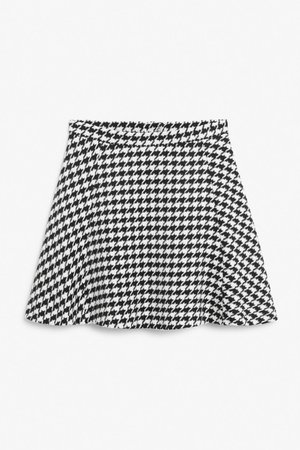 A-line skirt - Houndstooth pattern - Monki WW