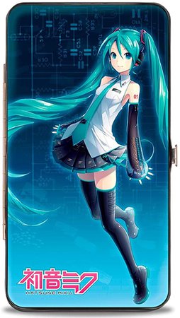 Buckle-Down womens Buckle-down Hinge - Hatsune Miku V3 Pose Blues Wallet, Multicolor, 7 x 4 US : Clothing, Shoes & Jewelry