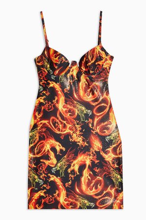 **Dragon Print Bodycon Dress by Jaded London | Topshop