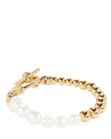 Missoma Baroque Pearl Beaded Toggle Bracelet | INTERMIX®