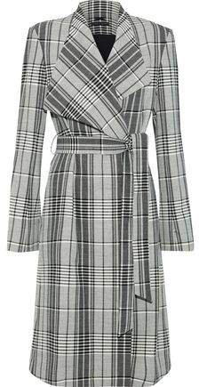 Ginny Belted Checked Woven Coat