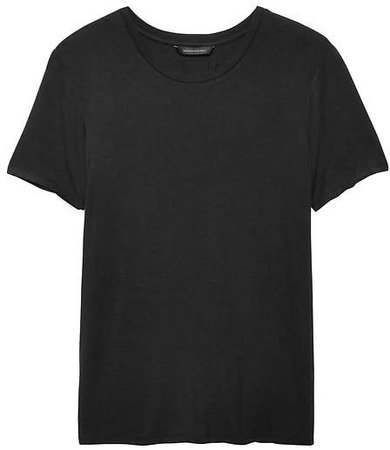 Soft Stretch Keyhole-Back T-Shirt