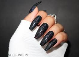acrylic nails black - Google Search