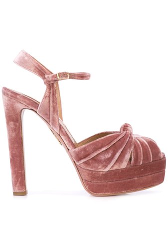 Pink Aquazzura Coquette Sandals | Farfetch.com