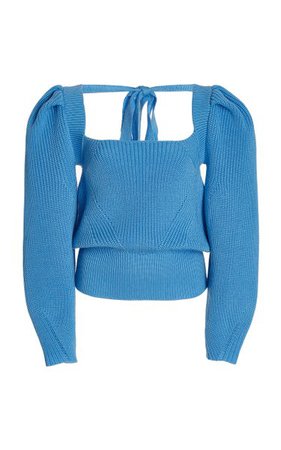 Rachel Tie-Accented Wool-Blend Sweater By Anna October | Moda Operandi