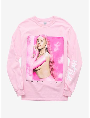 Doja Cat Hot Pink Album Cover Long-Sleeve T-Shirt