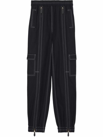 Burberry topstiched cargo trousers - FARFETCH