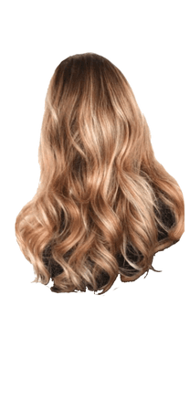 blonde curly hair back view png