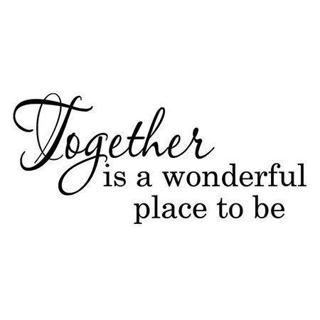 Amazon.com: Together is a Wonderful Place To Be Wall Sayings Home Decor Decal Sticker Quotes Couples Romance Vinyl Wall Lettering: Home & Kitchen
