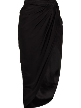 GAUGE81 Paita Draped Asymmetric Silk Skirt - Farfetch