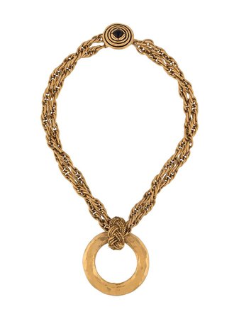 Chanel Pre-Owned 1980s Art Circular Pendant Necklace - Farfetch