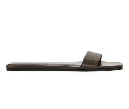 THE ROW Chocolate Flat Sandals