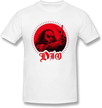 Amazon.com: Tensen-Fashion Men's Ronnie James Dio T Shirts with Men's White Short Sleeve L: Clothing