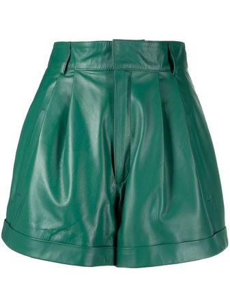 Manokhi high-waist Leather Shorts - Farfetch