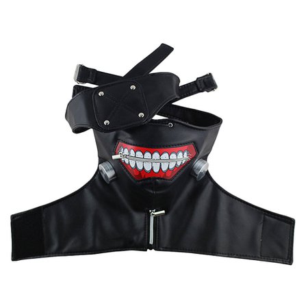 ZAKIA Tokyo Ghoul Kaneki Ken Adjustable Zipper Mask Costume Props Halloween Cosplay tojing -1 [1541024775-402508] - $12.31