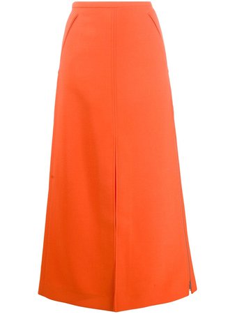 Courrèges A-Line Maxi Skirt 120J051033 Orange | Farfetch