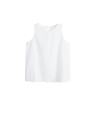 MANGO Printed cotton blouse