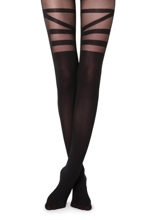 Calzedonia Over-knee effect criss-cross tights