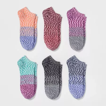 Women's Spacedye 6pk Low Cut Socks - Xhilaration™ One Size : Target