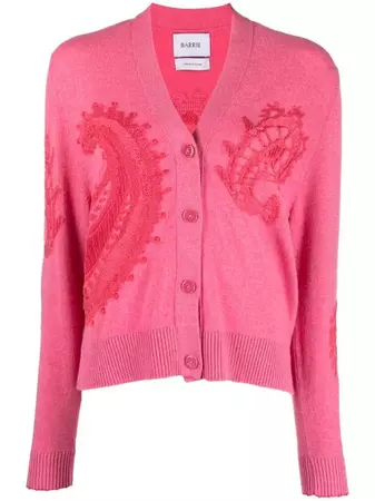 Barrie Embroidered V-neck Cardigan - Farfetch
